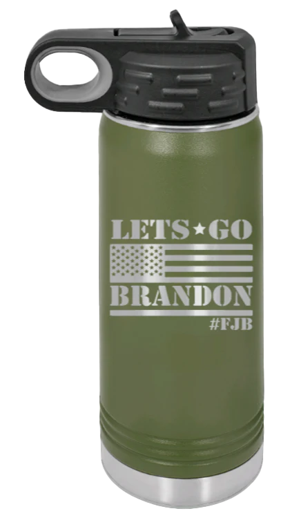 Let's Go Brandon #FJB - 20oz Water Bottle Laser Engraved - Image 9