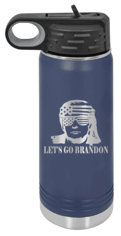 Trump Let's Go Brandon - 20oz Water Bottle Laser Engraved - Image 9