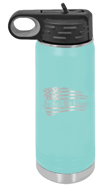 In God We Trust - 20oz Water Bottle Laser Engraved - Image 15