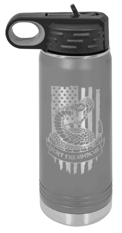 Don't Tread On Me Snake - 20oz Water Bottle Laser Engraved - Image 4