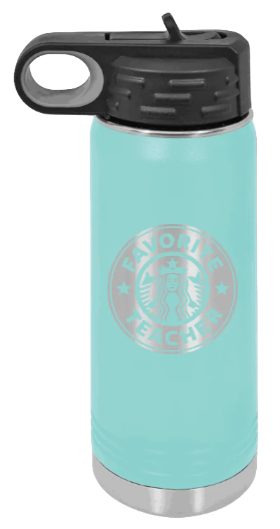 Favorite Teacher - 20oz Water Bottle Laser Engraved - Image 15
