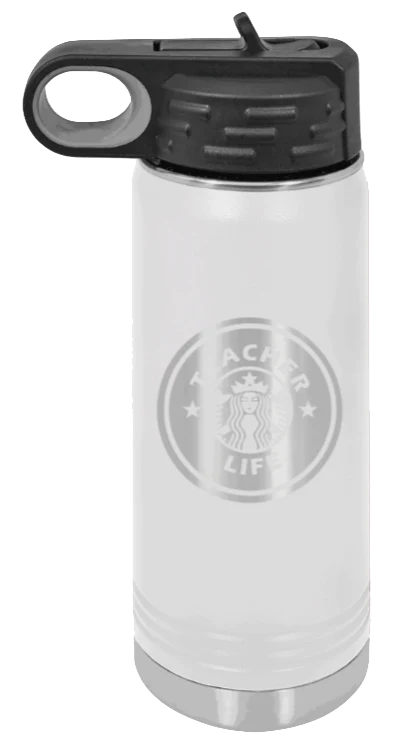 Teacher Life - 20oz Water Bottle Laser Engraved - Image 16