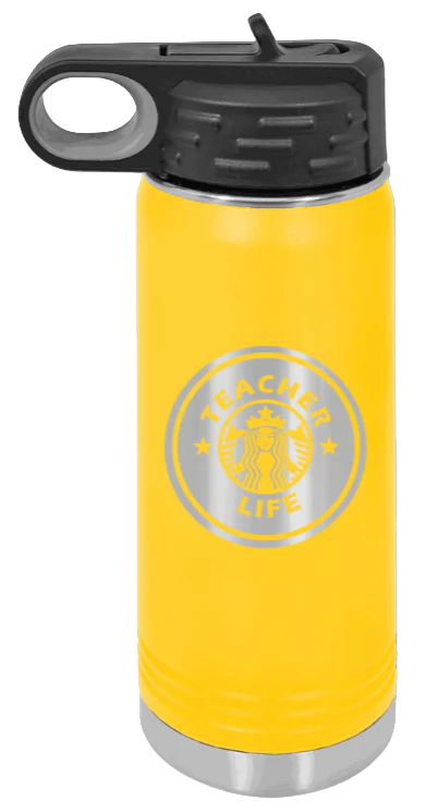 Teacher Life - 20oz Water Bottle Laser Engraved - Image 17