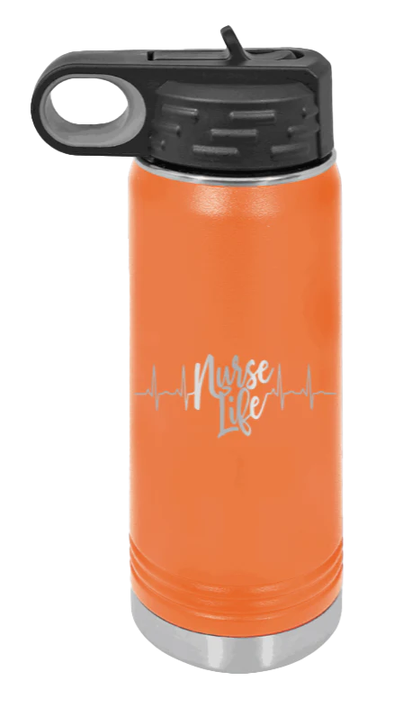 Nurse Life - 20oz Water Bottle Laser Engraved - Image 11