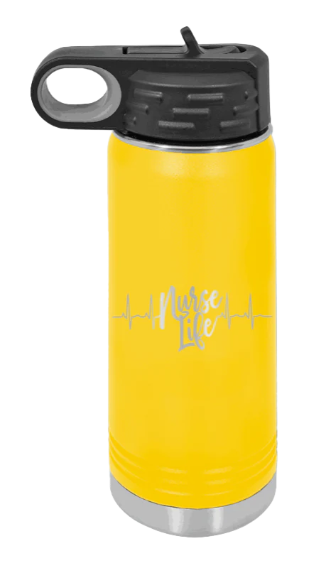 Nurse Life - 20oz Water Bottle Laser Engraved - Image 17