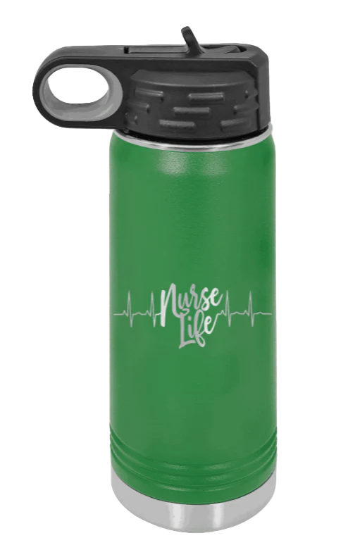 Nurse Life - 20oz Water Bottle Laser Engraved - Image 5