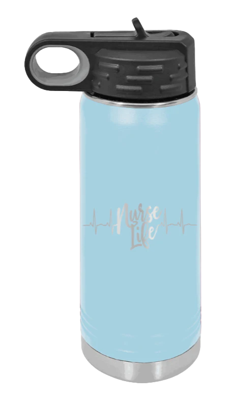Nurse Life - 20oz Water Bottle Laser Engraved - Image 6