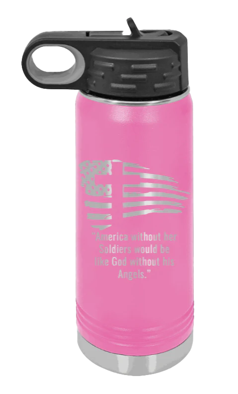 Soldiers and Angels - 20oz Water Bottle Laser Engraved - Image 12