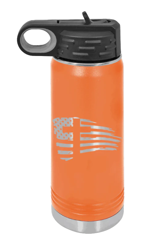 Cross Flag 2 - 20oz Water Bottle Laser Engraved - Image 11
