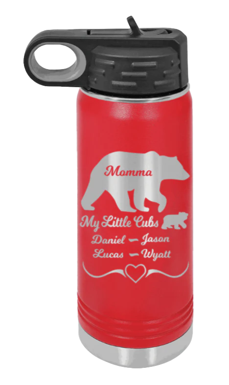 My Little Cubs - 20oz Water Bottle Laser Engraved - Image 13