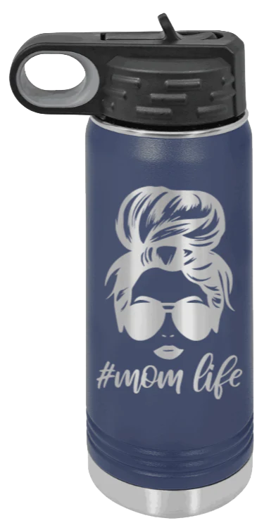 #MomLife - 20oz Water Bottle Laser Engraved - Image 9