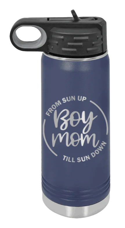 Boy Mom - 20oz Water Bottle Laser Engraved - Image 8