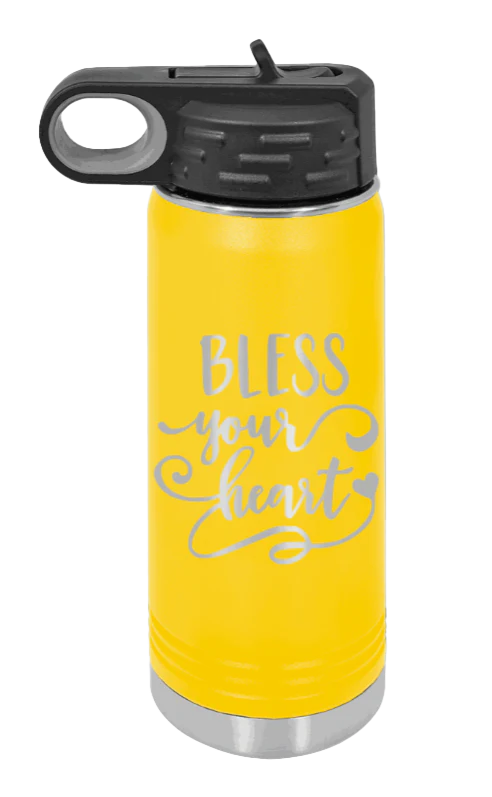 Bless Your Heart - 20oz Water Bottle Laser Engraved - Image 16
