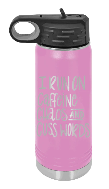 I Run On Caffeine Chaos and Cuss Words - 20oz Mug Laser Engraved - Image 7