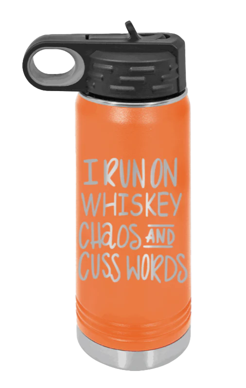 I Run On Whiskey Chaos and Cuss Words - 20oz Mug Laser Engraved - Image 11
