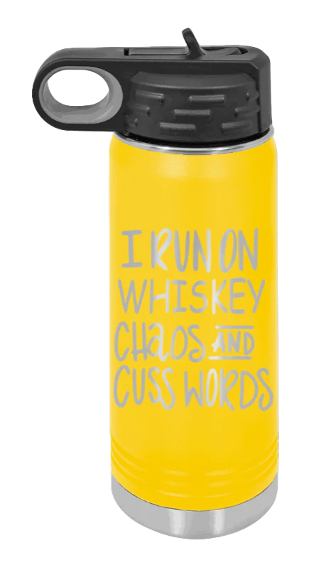 I Run On Whiskey Chaos and Cuss Words - 20oz Mug Laser Engraved - Image 17
