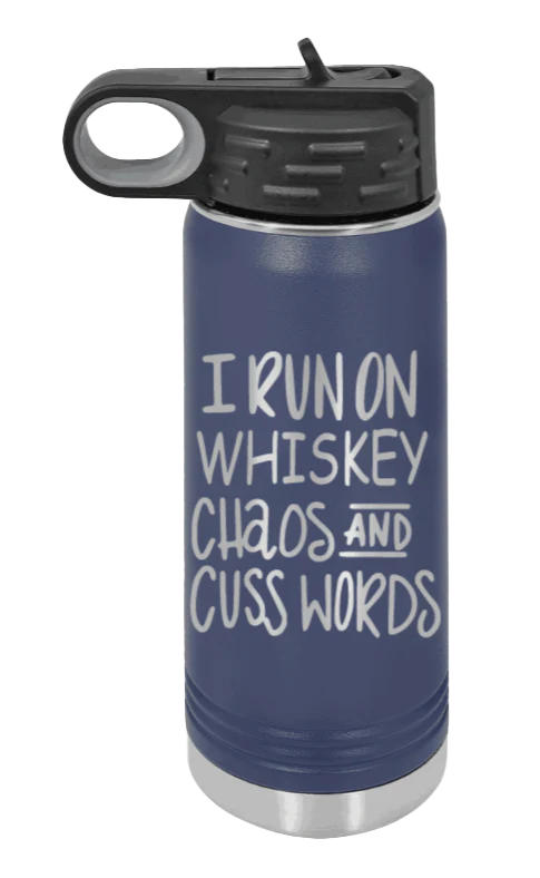 I Run On Whiskey Chaos and Cuss Words - 20oz Mug Laser Engraved - Image 9