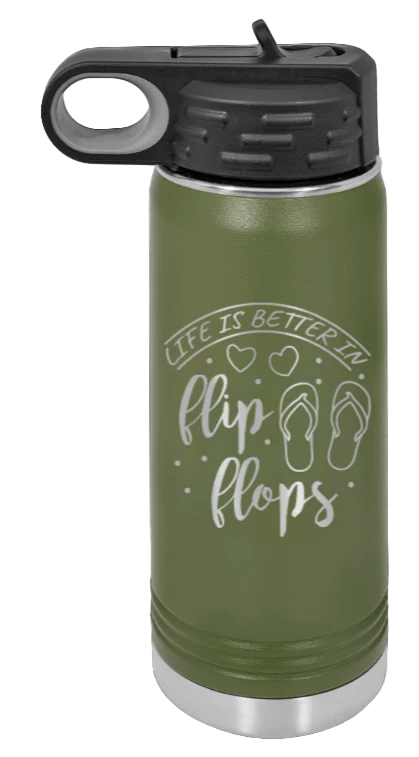 Life Is Better In Flip Flops - 20oz Mug Laser Engraved - Image 10