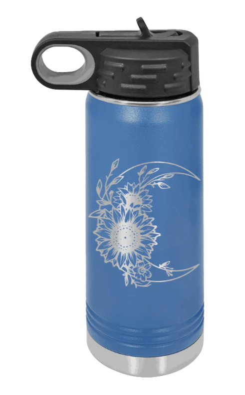Sunflower Moon - 20oz Water Bottle Laser Engraved - Image 2