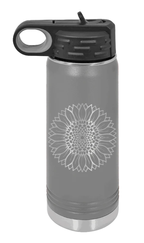 Sunflower - 20oz Water Bottle Laser Engraved - Image 4