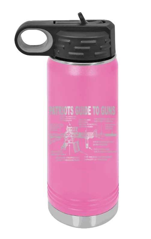 Patriots Guide To Guns - 20oz Water Bottle Laser Engraved - Image 12