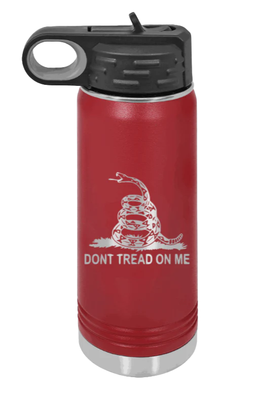 Don't Tread On Me - 20oz Water Bottle Laser Engraved - Image 8