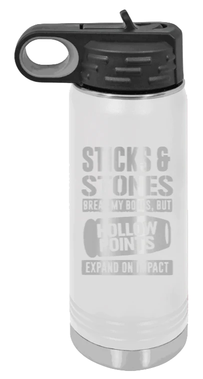 Hollow Points Expand On Impact - 20oz Water Bottle Laser Engraved - Image 16