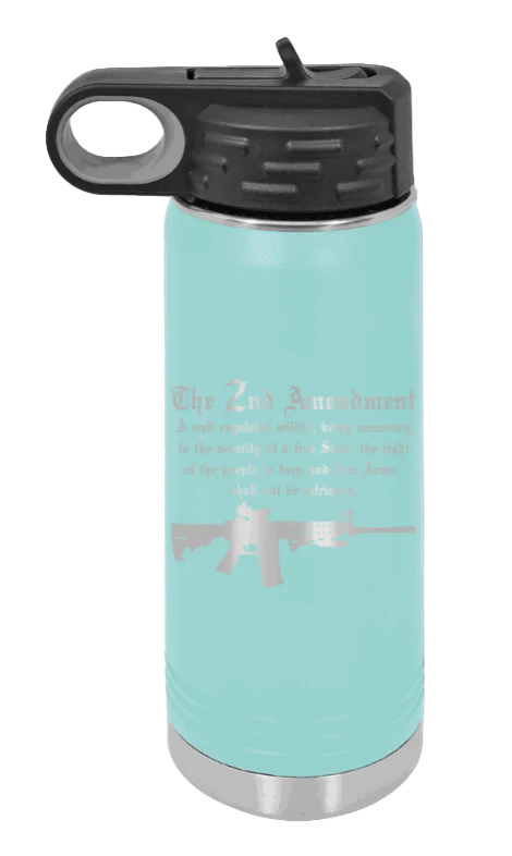 2nd Amendment - 20oz Water Bottle Laser Engraved - Image 15