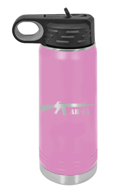 AR-15 - 20oz Water Bottle Laser Engraved - Image 7