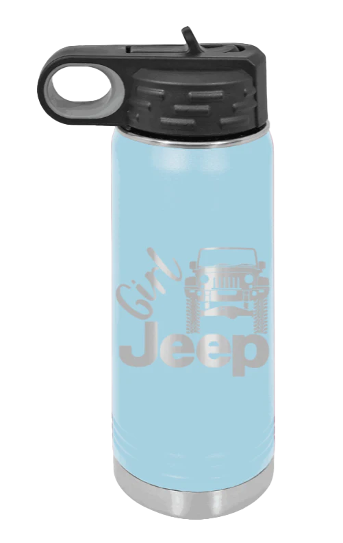 Girl Jeep JK - 20oz Water Bottle Laser Engraved - Image 6