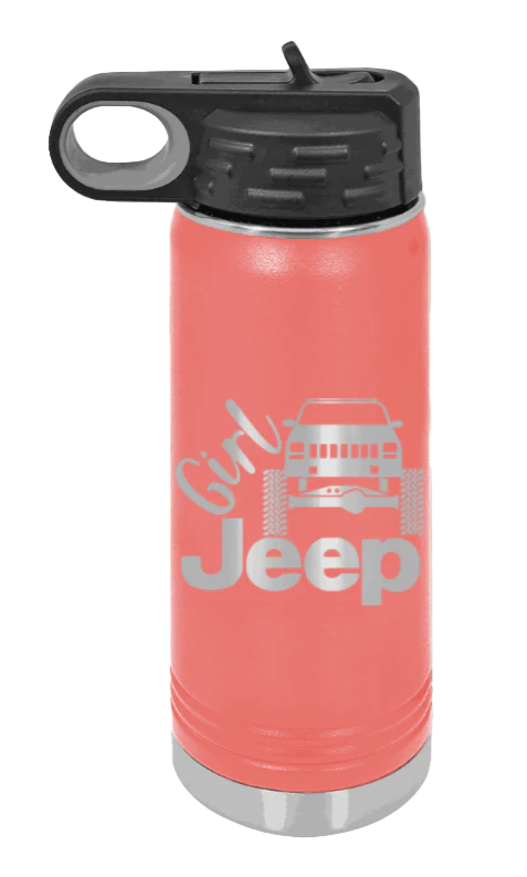 Girl Jeep Cherokee - 20oz Water Bottle Laser Engraved - Image 3