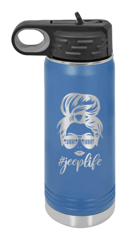 Jeep Life - 20oz Water Bottle Laser Engraved - Image 2
