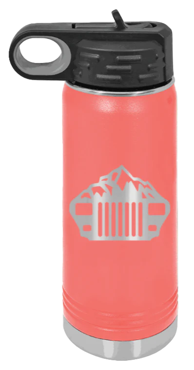 YJ Mountains - 20oz Water Bottle Laser Engraved - Image 3
