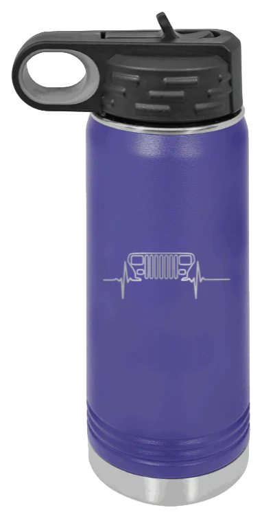 YJ Heartbeat - 20oz Water Bottle Laser Engraved - Image 13
