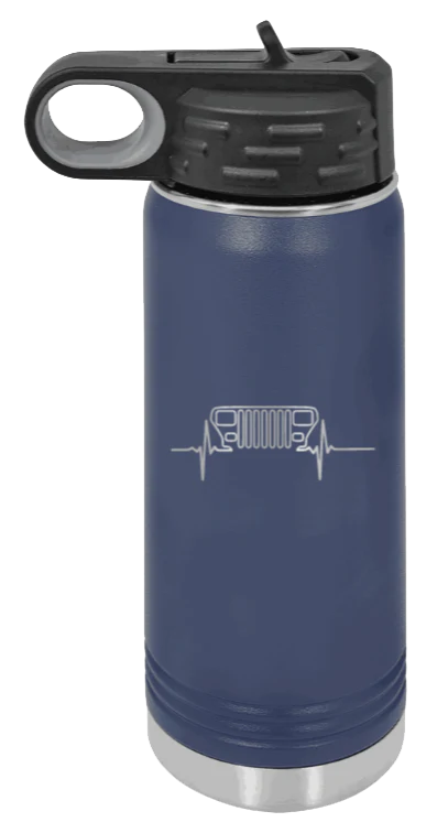 YJ Heartbeat - 20oz Water Bottle Laser Engraved - Image 9