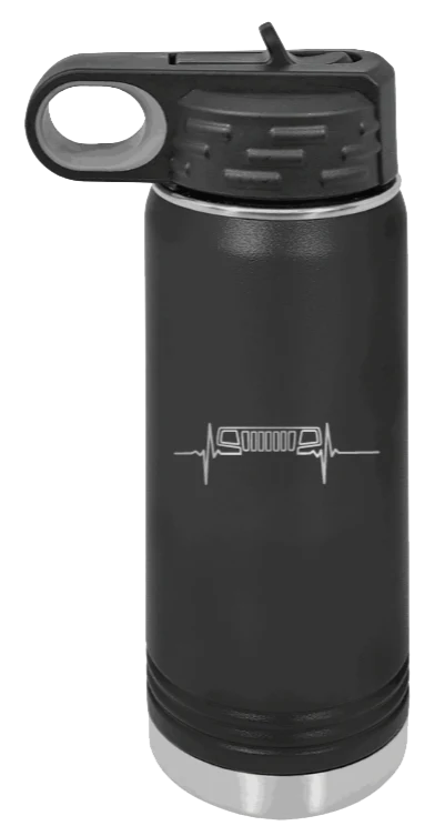 WJ Heartbeat - 20oz Water Bottle Laser Engraved