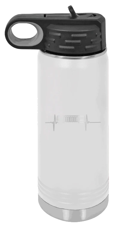 WJ Heartbeat - 20oz Water Bottle Laser Engraved - Image 16