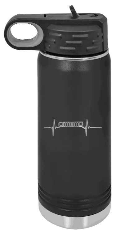 XJ Heartbeat - 20oz Water Bottle Laser Engraved
