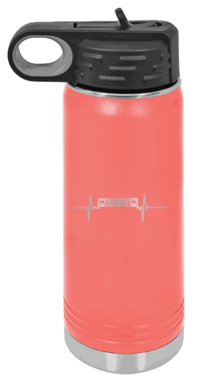 XJ Heartbeat - 20oz Water Bottle Laser Engraved - Image 3