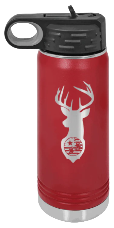 Tristar Flag Deer - 20oz Water Bottle - Image 8