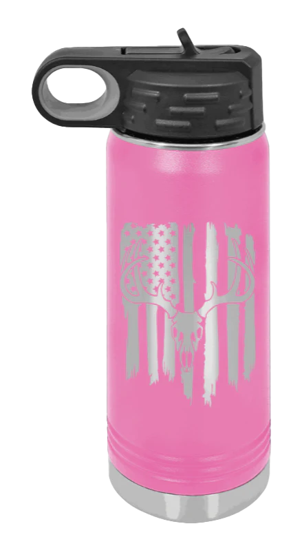 Deer Flag 2 - 20oz Water Bottle - Image 12