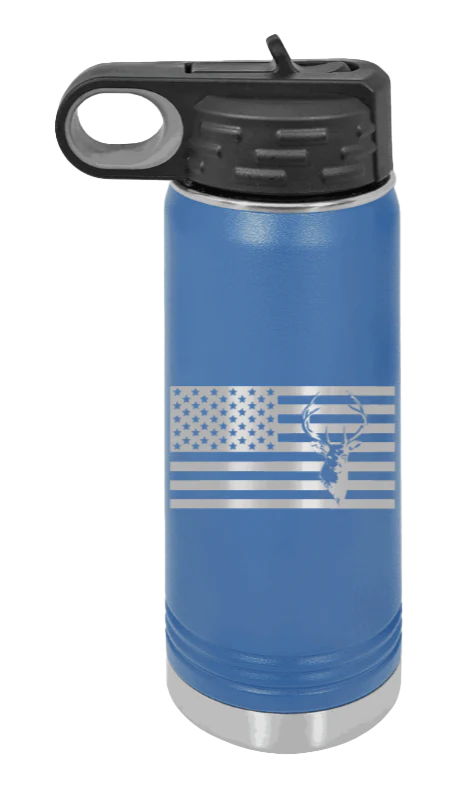 Deer Flag - 20oz Water Bottle - Image 2