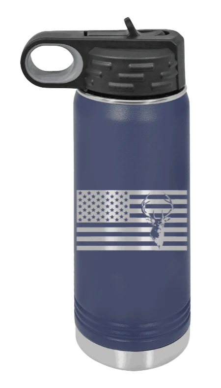 Deer Flag - 20oz Water Bottle - Image 9
