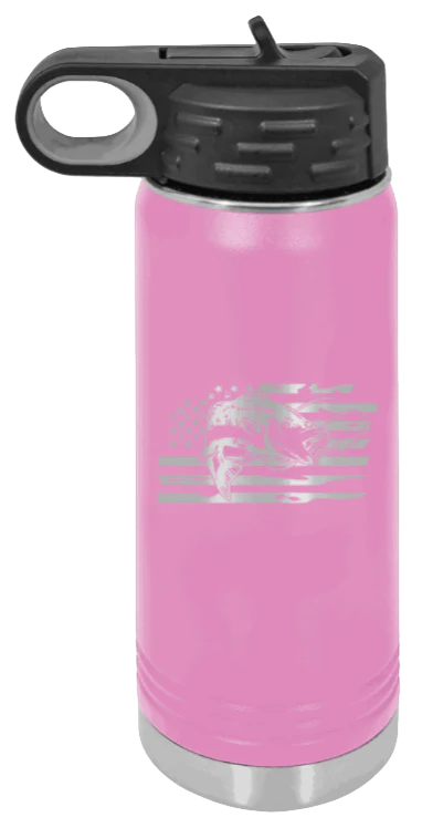 Bass Flag - 20oz Water Bottle - Image 7