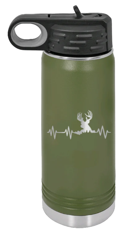 Deer Heartbeat - 20oz Water Bottle - Image 10