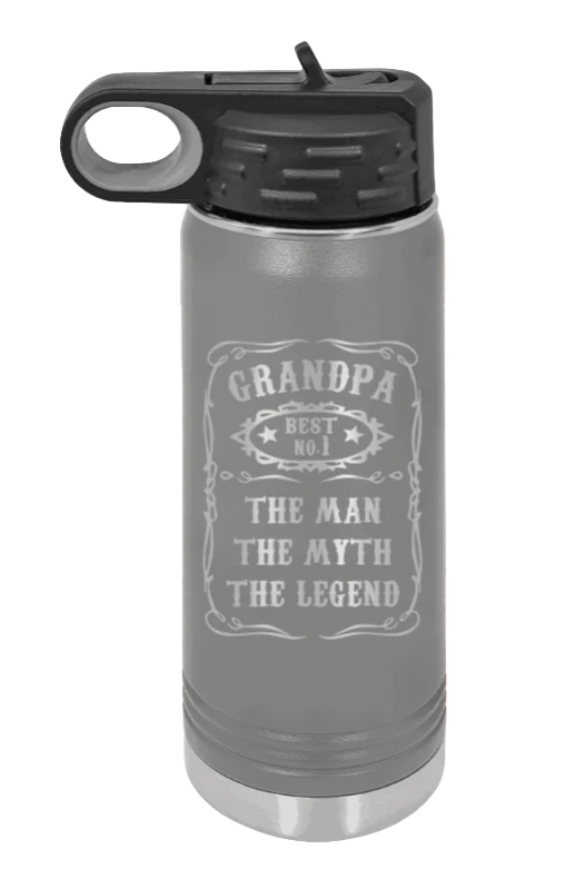 The Man, The Myth, The Legend - 20oz Water Bottle Laser Engraved - Image 4