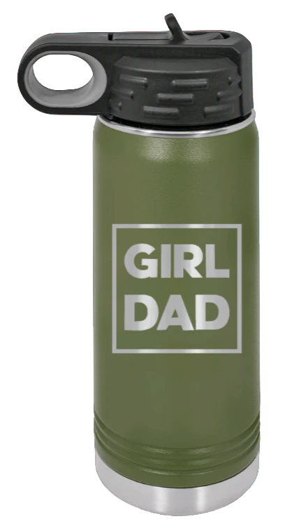 Girl Dad - 20oz Water Bottle Laser Engraved - Image 10