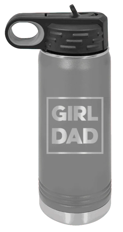 Girl Dad - 20oz Water Bottle Laser Engraved - Image 4