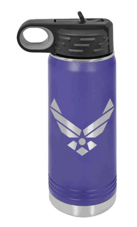 Air Force - 20oz Water Bottle Laser Engraved - Image 13