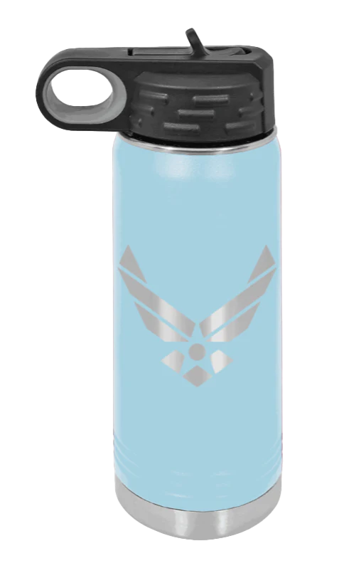 Air Force - 20oz Water Bottle Laser Engraved - Image 6